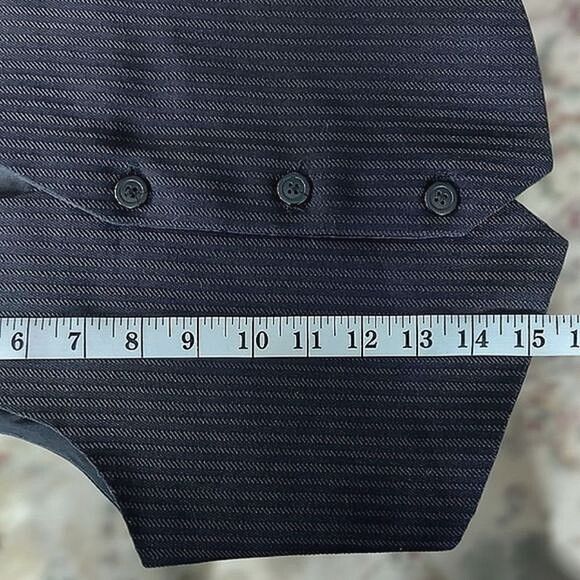 Vtg kid's black pinstripe formal vest - Picture 9 of 9